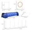 PawHut Dog Agility Training Equipment with 9.8' Tunnel & Canine Whistle, Dog Obstacle Course for Backyard with Pause Box, Includes Dog Agility Tunnel