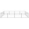 Dog Kennel Silver 172.2 ft¬≤ Steel