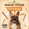 Gullet Sticks 24 Count 100% Natural Beef Esophagus Dog Chews 6‚Äù Premium Dog Treats for Training Puppies & Adults Zero Filler or Preservatives