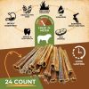 Gullet Sticks 24 Count 100% Natural Beef Esophagus Dog Chews 6‚Äù Premium Dog Treats for Training Puppies & Adults Zero Filler or Preservatives