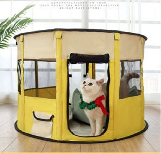 Portable Pet Soft Playpen; Pop up Tent Indoor & Outdoor Use Durable Paw Kennel Cage; Waterproof Bottom Removable Top Puppy Pen Portable Pet Soft Playpen; Pop up Tent Indoor & Outdoor Use Durable Paw Kennel Cage; Waterproof Bottom Removable Top Puppy Pen