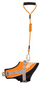 Helios Bark-Mudder Easy Tension 3M Reflective Endurance 2-in-1 Adjustable Dog Leash and Harness (size: large)