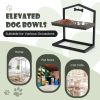 Adjustable Heights Elevated Dog Bowl Feeder Stand