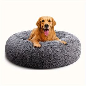 Non-Slip Dog Or Cat Beds Multiple Sizes, Calming Pet Beds For Indoor Cat Kennel Bed Pet Sofa, Round Cushion Cuddler Puppy Sofa, Machine Washable (Option: 80cm)